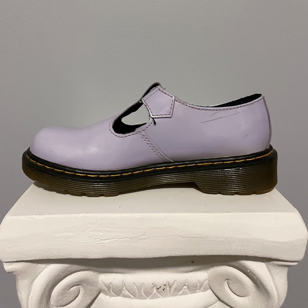 Kids Doc Martens Purple Mary Jane - Picture 3 of 6